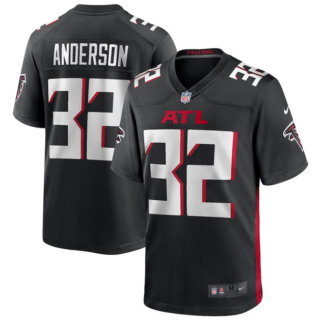 mens nike jamal anderson black atlanta falcons game retired player jersey